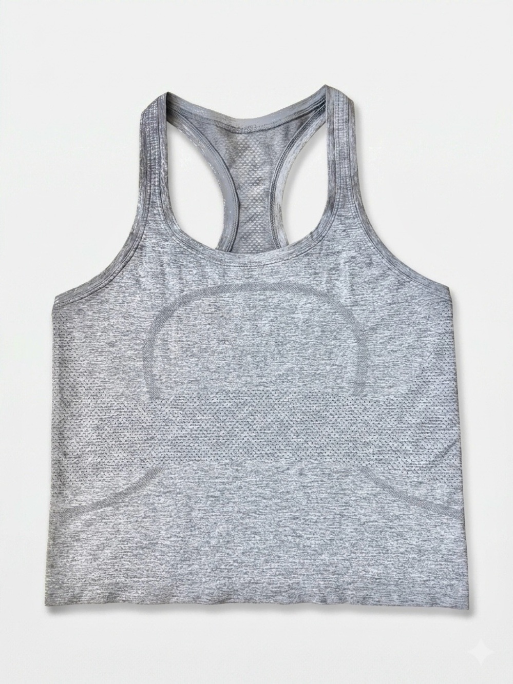 Lululemon Swiftly Tech Racerback Tank Slate/White 2.0 Waist Length Womens Size 8